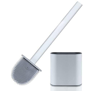 New Design Soft TPR Rubber Flat Head Toilet <b>Brush</b> Long Handle Silicone Toilet Cleaning <b>Brush</b> for Bathroom - Product Image 1