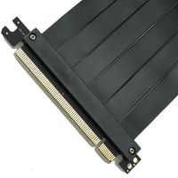 Kabel ekstensi grafis Dual Reverse PCI-E X16 3.0 kabel stabilitas kecepatan penuh 3A pengisian cepat jalinan perisai 30cm 180 derajat