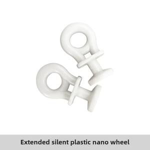 Polea silenciosa de Metal de diseño moderno y cuentas de gancho para cortina Universal Nano accesorios de rueda para cortinas y pistas - Product Image 6