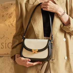 Saddle Bag Female Crossbody Genuine Leather Women's Bag Ladies Lock Buckle Single Shoulder Bag <b>Purse</b> Tanjing - Product Image 1