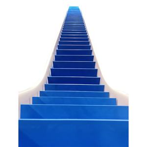 Kolay su temiz eğimli bant konveyör gıda sınıfı mavi PU bant konveyör toplu gıda konveyör için - Product Image 1