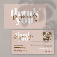 Carte de remerciement personnalisée style artisanal avec gaufrage et dorure à chaud, en papier, pour cadeaux, mariages, vente en gros