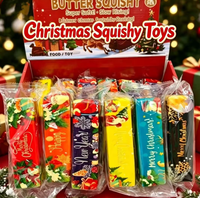 Nouveau jouet souple de Noël en forme de beurre, à presser, à rebond lent, anti-stress, vente en gros