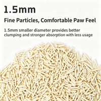 Litière pour chat en tofu pur ultra-fin de 1,5 mm, écologique, jetable dans les toilettes, à agglomération rapide, biodégradable, faible teneur en poussière, hautement absorbante, contrôle des odeurs