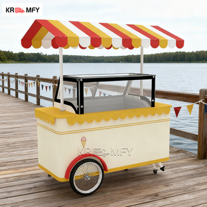 Carrito de Comida Móvil Remolcable para Helados y Gelato con Congelador de Exhibición, Construcción Metálica Resistente a la Corrosión para Uso en Exteriores y Comida Rápida - Product Image 6