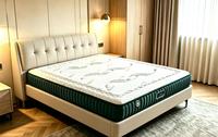 Matelas de luxe haut de gamme à prix d'usine, en mousse à mémoire de forme compressée, double ressort ensaché, pour lit Queen et King Size, pour un sommeil doux