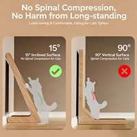 Planche à gratter verticale en bois massif pour chat, anti-déchirure, résistante aux rayures et à l'usure, pour les griffes de chat