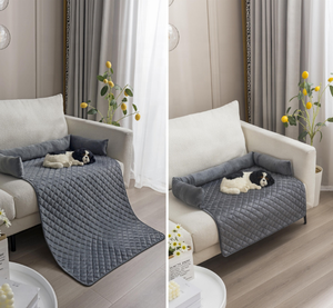 Housse <span class=keywords><strong>de</strong></span> protection pour meubles pour animaux <span class=keywords><strong>de</strong></span> compagnie pour chiens et chats <span class=keywords><strong>Coussin</strong></span> <span class=keywords><strong>de</strong></span> canapé pour animaux <span class=keywords><strong>de</strong></span> compagnie en mousse à mémoire <span class=keywords><strong>de</strong></span> <span class=keywords><strong>forme</strong></span> avec oreiller - Product Image 2