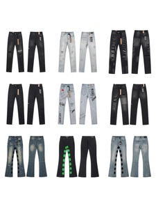 <b>Top</b> Quality 100% Cotton HipHop Denim Jeans Mens Pants Trousers Y2K <b>Distressed</b> Streetwear Luxury Designer Brand Ksubiess Jeans - Product Image 2