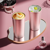 Gobelet de voyage de luxe en titane pur 520 ml, 12h chaud 24h froid, style arctique, avec étui en cuir, boîte cadeau, logo personnalisé, certifié qualité alimentaire