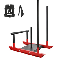 Traîneau de musculation thermolaqué résistant à la rouille avec sangle d'épaule renforcée, capacité de 500 LBS, pour usage commercial en salle de sport