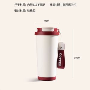 Stainless Steel Insulated Water <b>Bottle</b> Tumbler 316 White Red Black Portable Custom Logo Engraving Business Gift Cup - Product Image 4
