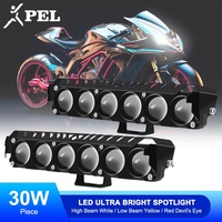 PEL Moto Accessoires Devil Eye Rouge Jaune Blanc Couleur 6 Leds Moto Led Antibrouillard Mini Feux De Conduite Pour Moto