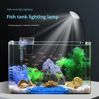 Lampe d'aquarium COB LED multicolore en plastique moderne à clipser pour petits aquariums Betta et plantes aquatiques 4 couleurs