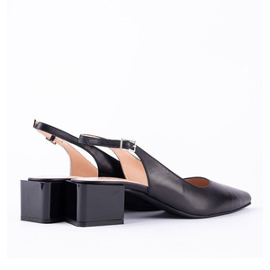 Zapatos de Tacón Alto con Punta Cerrada y Tacón Cuadrado para Mujer, con Logotipo Personalizado del Fabricante, Zapatos de Vestir con Tira Trasera - Product Image 3