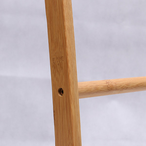 Étagère de rangement pour serviettes de bain en bambou, design minimaliste, support de rangement à deux niveaux - Product Image 3