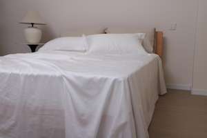 Hotel Bedding <strong>Set</strong> Luxury Duvet Cover Flat <strong>Sheet</strong> <strong>Pillowcase</strong> <strong>Set</strong> for Hotel 100% Cotton 300TC White Satin Stripes Bedding <strong>Sheets</strong> - Product Image 4