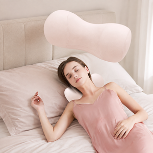 Ergonomic Neck Support Pillow Bone Shape <b>Memory</b> Foam Orthopedic Cervical Pillow for Adults Solid Color Minimalist Design - Product Image 1