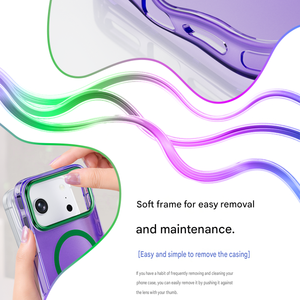 Coques de téléphone portable magnétiques translucides mates de haute qualité pour iPhone 18 15 16 17 Pro Max, compatibles avec la charge sans fil, antichoc - Product Image 5