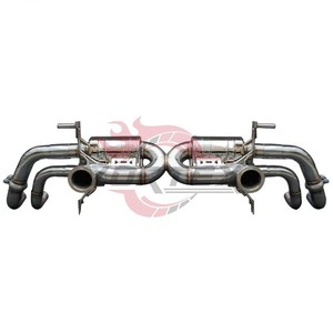 ท่อไอเสีย Vortex SS304 Valvetronic สำหรับ Audi R8 V10 5.2L ปี 2018-2023 ระบบ Catback เพิ่มสมรรถนะ พร้อมท่อ X-Pipe และปลายท่อแบบ Exotic Racing Muffler - Product Image 5