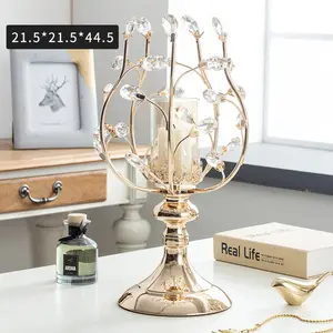 European-style Candle Holder Light Luxury Furnishings Retro Metal Ornaments Dining Table Candle Holder