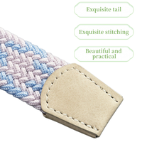Ceinture en toile polyvalente avec boucle en alliage pour femme, ceinture élastique tressée décorative pour étudiante, largeur 3 cm