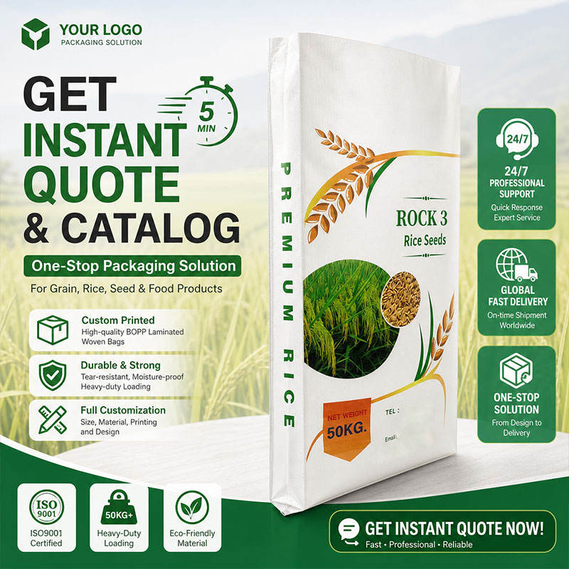 Custom Printed 1Kg 2Kg 5Kg 10Kg Rice Flour Packaging PP Woven Bag With ...