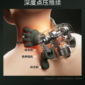 Neck Shoulder Massager Soft Silicone 30 Degree Elasticity USB Rechargeable Massage Device For Neck Spine Trapezius - Product Image 4