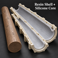 Moule en polyuréthane Tietuo C295-G2 pour colonne décorative en bois, coque en résine + noyau en silicone, spécialiste des moules en polyuréthane à démoulage facile