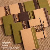 Set de Regalo de Cuaderno Ecológico con Logotipo Personalizado, Hecho con Corcho y Posos de Café, con Bolígrafo, Diario Sostenible A5