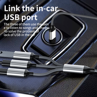 Extensiones de Hub USB 2.0 Tipo C, Cable USB de 3 Puertos, Conector Macho a Hembra OTG, Adaptador de Transferencia de Alta Velocidad, Convertidor Portátil