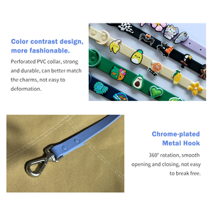 Correa de Lujo para Mascotas (Perros y Gatos) de PVC Impermeable, Ajustable, con Dijes, Diseño Personalizado con Logotipo, Venta al Por Mayor de Fabricante - Product Image 4