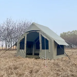 Unistrengh Custom Camping Air Tent Outdoor Luxury Canvas Glamping Inflatable Safari Tent