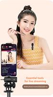 K15 3-en-1 Mini Microphone Lavalier sans fil Portable Type C pour caméra mobile Streaming en direct Enregistrement vidéo court Podcasting