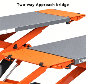<span class=keywords><strong>Pont</strong></span> élévateur à <span class=keywords><strong>ciseaux</strong></span> hydraulique ultra-plat de 4 tonnes à levée complète, homologué CE, pour garage et atelier de réparation automobile - Product Image 5