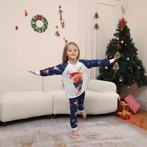 热卖配套家庭睡衣套装印花圆领节日圣诞女童成人服装<span class=keywords><strong>2</strong></span>套T/T - Product Image 4