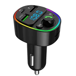 GXYKIT G67 cheap car accessory TF music player handsfree car kit bluetooth audio adapter fm transmitter with RGB light
