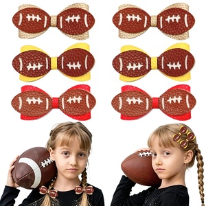 Children's Casual Fabric Cartoon Rugby Hairpin with Bowknot Eco-Friendly Daily Themed Hair Accessory - Product Image 1
