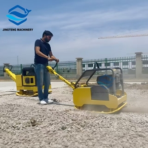 Mesin pemadat pelat hidrolik reversibel bensin 6,5 HP mesin pemadat tanah aspal bergetar - Product Image 1