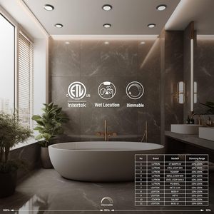 ETL 4 Inch Dimmable <b>LED</b> Disk Downlights Aluminium Smooth Trim Design Ultra <b>LED</b> Disk <b>Light</b> - Product Image 4