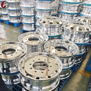 22.5x8.25 Roda Truk Aluminium Tempa untuk Truk Berat Komersial Velg Alloy Ringan Performa Tinggi DDP Tersedia - Product Image 4