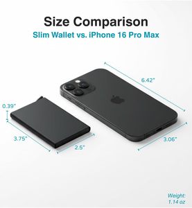Custom Logo Slim Aluminum Credit <b>Card</b> Holder Wallet for Men RFID Blocking Minimalist Metal for up Wallet Portable Promotional - Product Image 2