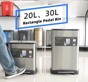 20L/<strong>30L</strong>/50L Home Kitchen Pedal Metal Trash Can Deodorant Waste Bins <strong>Dustbin</strong> - Product Image 3
