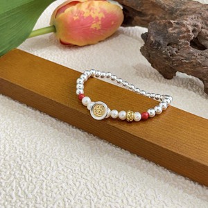 Pulsera de Plata de Ley S925 con Dijes, Perla Roja de la Suerte para Mujer, Joyería Fina para Uso Diario - Product Image 2