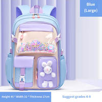 Mochila con logotipo personalizado de gran capacidad, ligera e impermeable para niñas y niños, bonita mochila para libros de primaria para estudiantes, mochila escolar