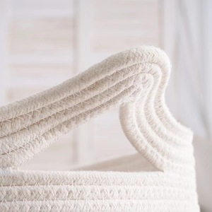 Panier de rangement multifonctionnel en coton tressé moderne, écologique, grand, pliable, en forme de cercle, avec oreilles de <span class=keywords><strong>chat</strong></span>, pour jouets, linge - Product Image 2