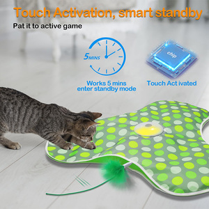 Giocattolo interattivo in plastica per gatti a rotazione rapida palla con Pouch Motion cinguettio del Mouse-gioco di cattura nascondino e Seek Concept - Product Image 3