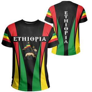 2024 Thiết Kế Mới Ethiopian Cờ Thiết Kế Người Đàn Ông Của T-Shirt In Trên Nhu Cầu Sư Tử Của <span class=keywords><strong>Zion</strong></span> Thiết Kế Áo Sơ Mi Bán Buôn Thăng Hoa Dành Cho Người Lớn Tees - Product Image 6