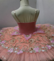 Nouveaux costumes de ballet professionnels Tutu de justaucorps de ballet en velours pêche. Nouveau TUTU-31