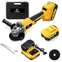 Meuleuse d'angle sans fil efficace AG03, 21V, batterie 3.0Ah, 125mm, pour bricolage industriel, acier inoxydable, électrique